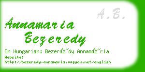 annamaria bezeredy business card